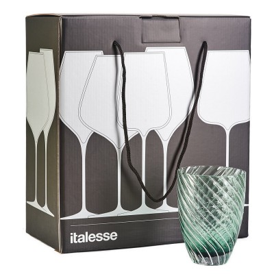 Стаканы сервировочные Italesse Vertigo Tumbler Green 2 шт.