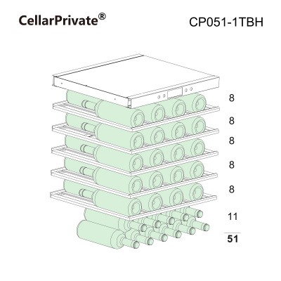 Винный шкаф Cellar Private встраиваемый, однокамерный CP051-1TBH