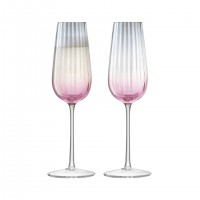 Набор из 2 бокалов-флейт для шампанского Lsa International Dusk 250 мл розовый-серый Набор из 2 бокалов-флейт для шампанского Lsa International Dusk 250 мл розовый-серый