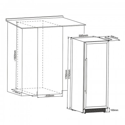 Винный шкаф отдельностоящий компрессорный Cellar Private CP165-2TW