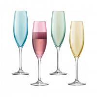 Набор из 4 бокалов-флейт Lsa International Polka 225 мл пастельный