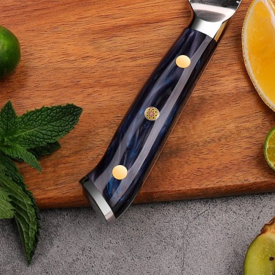 Нож из дамасской стали для овощей Keemake 3,5 Inch Paring Knife, синий