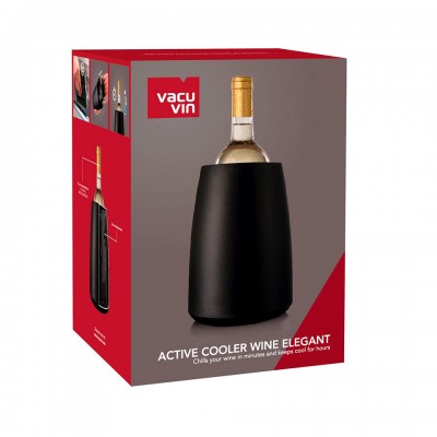 Охладительное ведёрко для вина Vacu Vin Elegant, чёрное