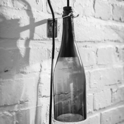 Светильник подвесной из винной бутылки L'Atelier du Vin Bouteille torche Vert bouteille, прозрачный