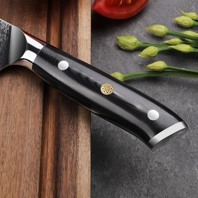 Нож шеф-повара из дамасской стали Keemake 6,5 Inch Chef Knife, черный