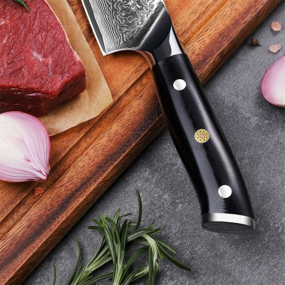 Нож шеф-повара из дамасской стали Keemake 8 Inch Chef Knife 67, черный