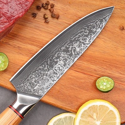 Нож шеф-повара из дамасской стали Keemake 6,5 Inch Chef Knife Phoenix, бежевый