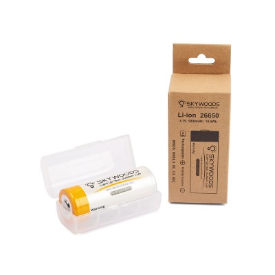 Аккумулятор SKYWOODS 26650, 5000mAh, 1000 циклов перезарядки
