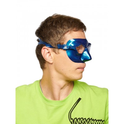 Маска Salvimar INCREDIBILE, голубой силикон/прозрачные линзы