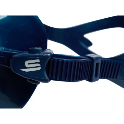 Маска Salvimar INCREDIBILE, голубой силикон/прозрачные линзы