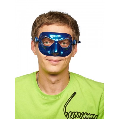 Маска Salvimar INCREDIBILE, голубой силикон/прозрачные линзы