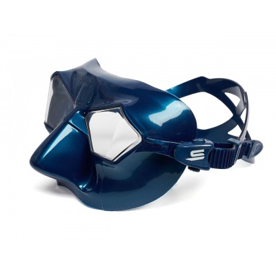 Маска Salvimar INCREDIBILE, голубой силикон/прозрачные линзы