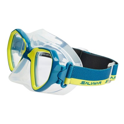 Маска Salvimar MORPHEUS MID подростковая, Голубой/Желтый (8-14 лет)