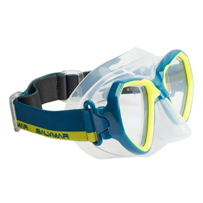 Маска Salvimar MORPHEUS MID подростковая, Голубой/Желтый (8-14 лет)