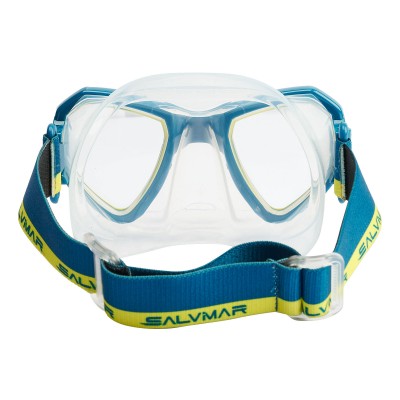 Маска Salvimar MORPHEUS MID подростковая, Голубой/Желтый (8-14 лет)