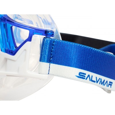 Маска Savimar HORIZON, прозрачный силикон/синяя рамка