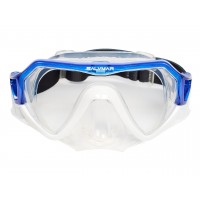 Маска Savimar HORIZON, прозрачный силикон/синяя рамка
