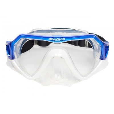 Маска Savimar HORIZON, прозрачный силикон/синяя рамка