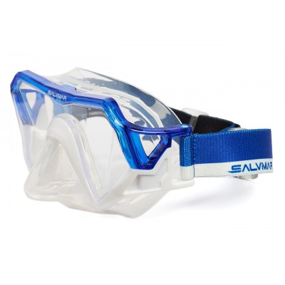 Маска Savimar HORIZON, прозрачный силикон/синяя рамка