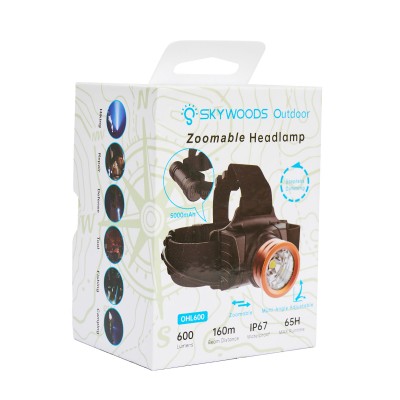 Налобный фонарь SKYWOODS CHIMERA, 600 люмен, до 100 часов на одной зарядке Налобный фонарь SKYWOODS CHIMERA, 600 люмен, до 100 часов на одной зарядке