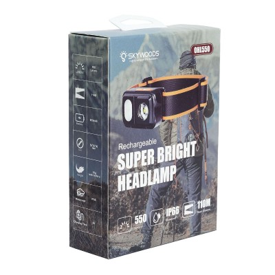 Налобный фонарь SKYWOODS DRAGON PLUS 550 люмен, 7 режимов, влагозащищенный Налобный фонарь SKYWOODS DRAGON PLUS 550 люмен, 7 режимов, влагозащищенный