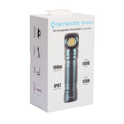 Налобный фонарь SKYWOODS SMAUG 1500 люмен, 5 режимов, подводный Налобный фонарь SKYWOODS SMAUG 1500 люмен, 5 режимов, подводный
