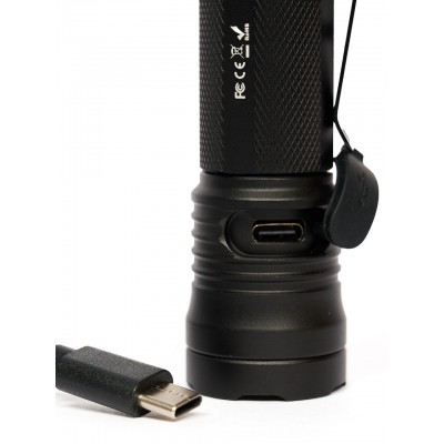 Ручной фонарь SKYWOODS MYSTIC, 1000 люмен, USB-Type C, холодный свет, IP67