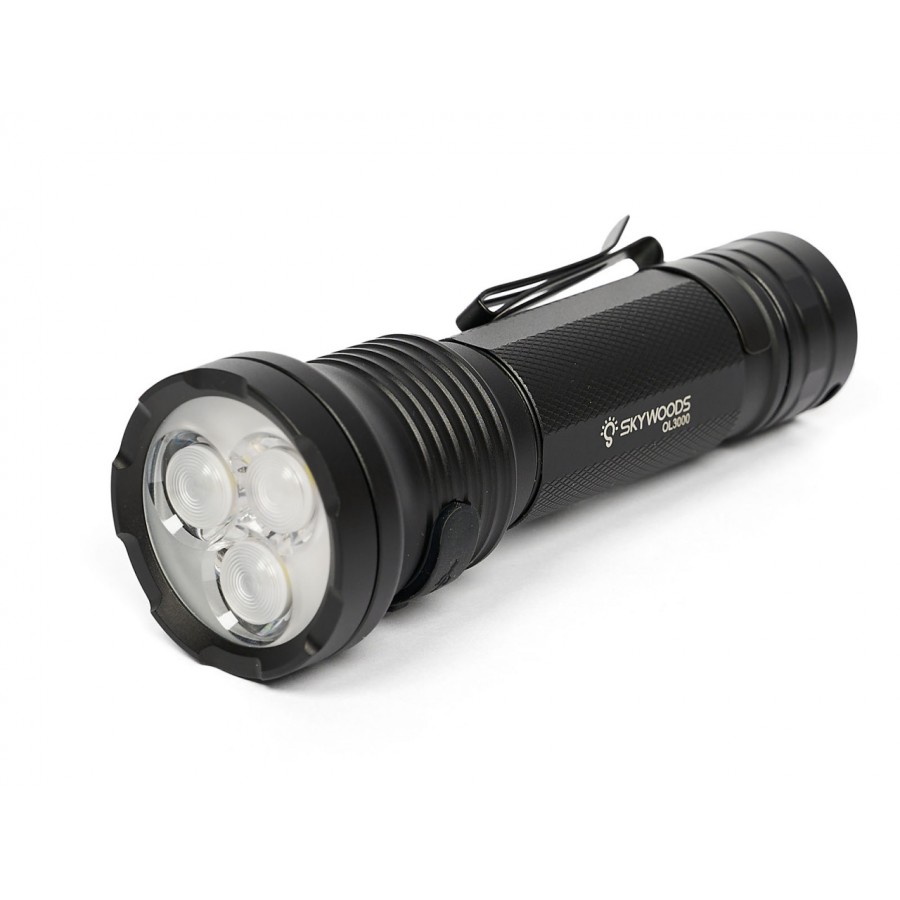 Ручной фонарь SKYWOODS MYSTIC, 3000 люмен, USB-Type C, холодный свет, IP67