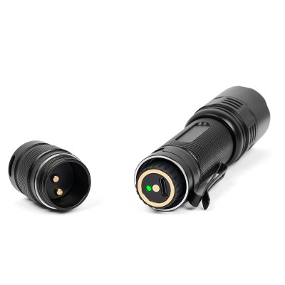 Ручной фонарь SKYWOODS TACTIC, 1800 люмен, USB-Type C, холодный свет, IP67