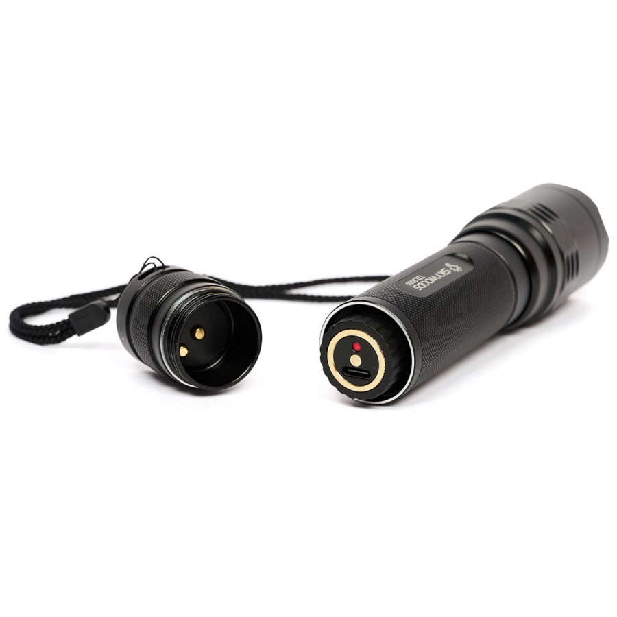 Ручной фонарь SKYWOODS TACTIC, 3000 люмен, USB-Type C, холодный свет, IP67