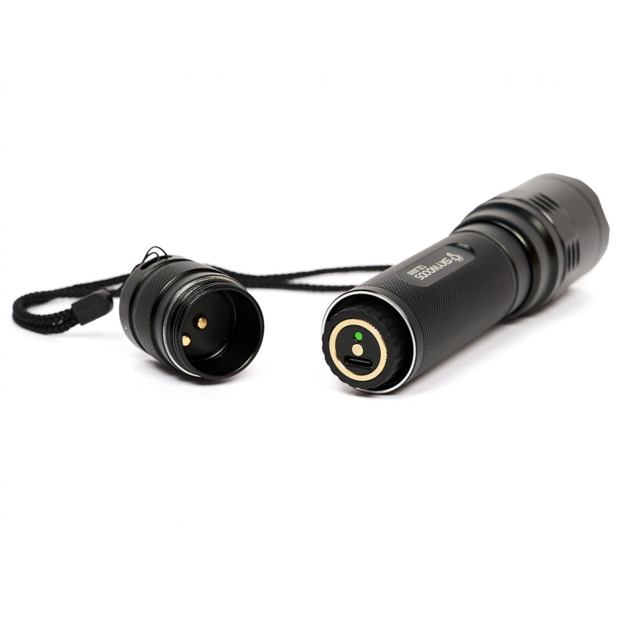 Ручной фонарь SKYWOODS TACTIC, 3000 люмен, USB-Type C, холодный свет, IP67