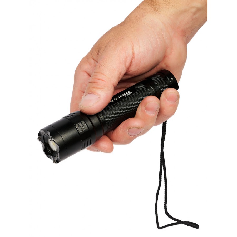 Ручной фонарь SKYWOODS TACTIC, 3000 люмен, USB-Type C, холодный свет, IP67