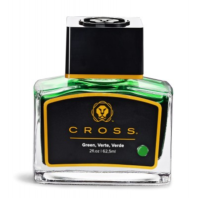 Флакон с чернилами Cross для перьевой ручки, зеленый, 62,5 мл Флакон с чернилами Cross для перьевой ручки, зеленый, 62,5 мл