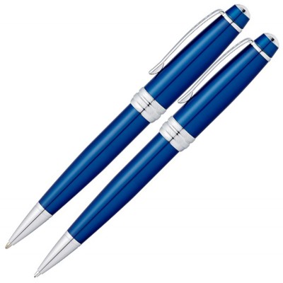Набор Cross Bailey: шариковая ручка и механический карандаш 0.7мм. Цвет - синий.