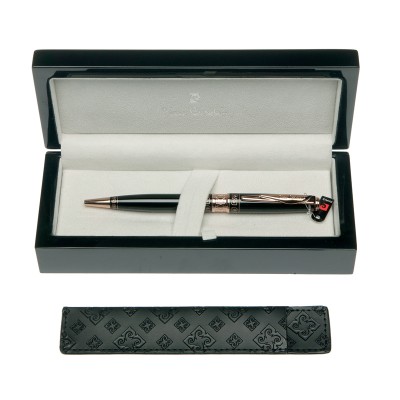 Шариковая ручка Pierre Cardin, MONARQUE, цвет - черный/серебристый