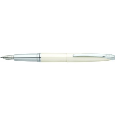 Перьевая ручка Cross ATX. Цвет - жемчужный белый. Перо - сталь, тонкое.