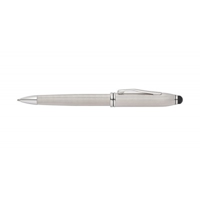 Шариковая ручка Cross Townsend Stylus со стилусом 8мм. Цвет - платиновый.