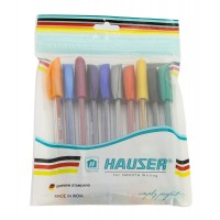 Набор: Гелевая ручка Hauser Bling, чернила с блестками - 10шт, пакет Набор: Гелевая ручка Hauser Bling, чернила с блестками - 10шт, пакет
