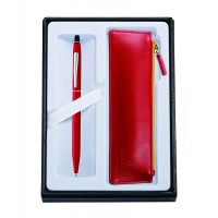 Набор Cross: ручка Cross Click Crimson + красный чехол