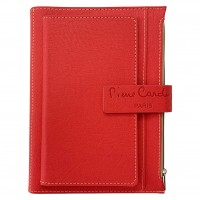 Записная книжка Pierre Cardin в обложке, красная, 21,5 х 15,5, 3,5 см