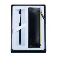Набор Cross: ручка Cross Click Classic Black + черный чехол Набор Cross: ручка Cross Click Classic Black + черный чехол