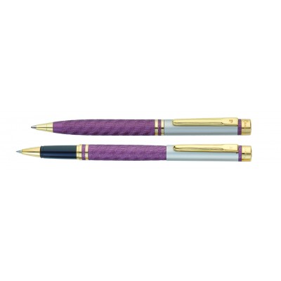 Набор Pierre Cardin PEN&PEN: ручка шариковая + роллер. Цвет - сиреневый. Упаковка Е.