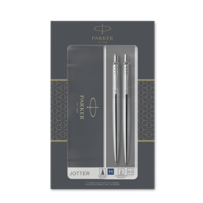 Подарочный набор Parker: Jotter Core Stainless Steel CT - ручка шариковая и карандаш Подарочный набор Parker: Jotter Core Stainless Steel CT - ручка шариковая и карандаш