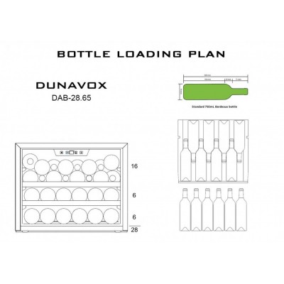 Винный шкаф Dunavox DAB-28.65B