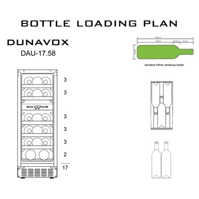 Винный шкаф Dunavox DAU-17.58DW