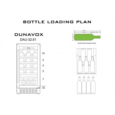 Винный шкаф Dunavox DAU-32.81DSS