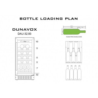 Винный шкаф Dunavox DAU-32.83B
