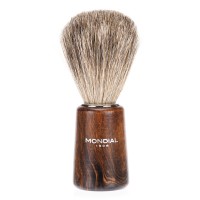 Помазок для бритья Mondial, дерево, ворс барсука, рукоять - цвет древесина