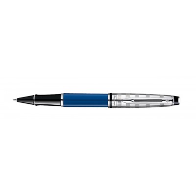 Роллерная ручка Waterman Blue Obsession, цвет - никель/синий лак, перо - нержавеющая сталь