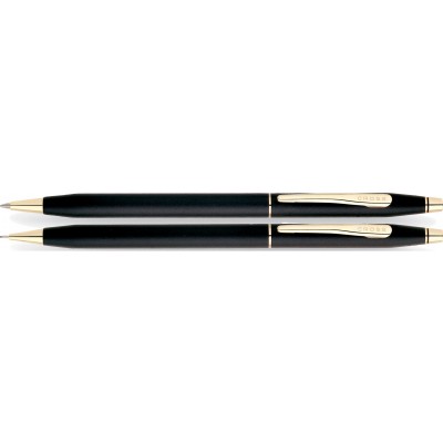 Набор Cross Сentury Classic: шариковая ручка + механический карандаш 0.5мм. Цвет - черный.